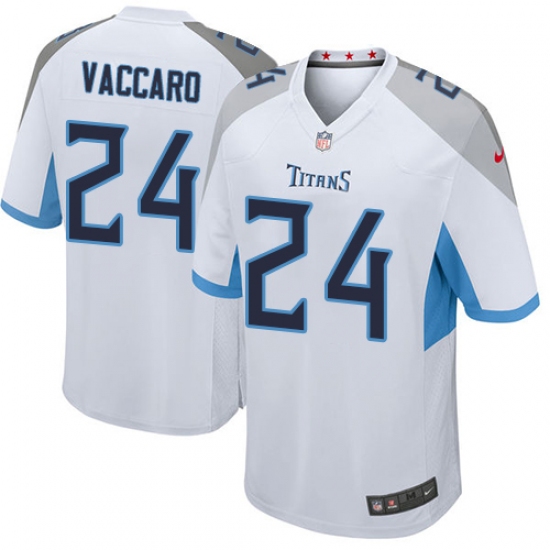 Men Nike Tennessee Titans 24 Kenny Vaccaro Game White NFL Jersey