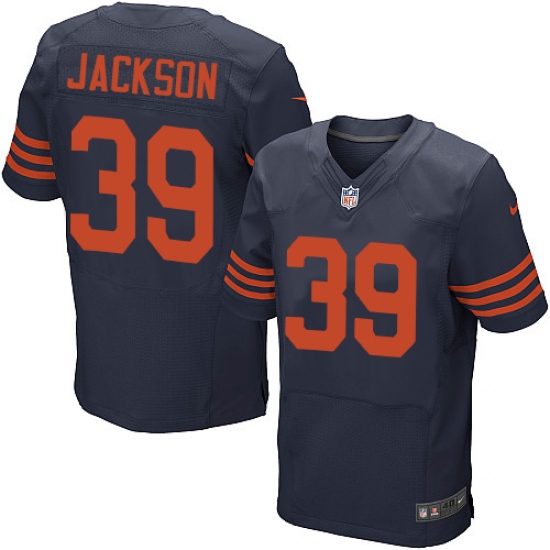 Men's Nike Chicago Bears 39 Eddie Jackson Elite Navy Blue Alternate NFL Jersey