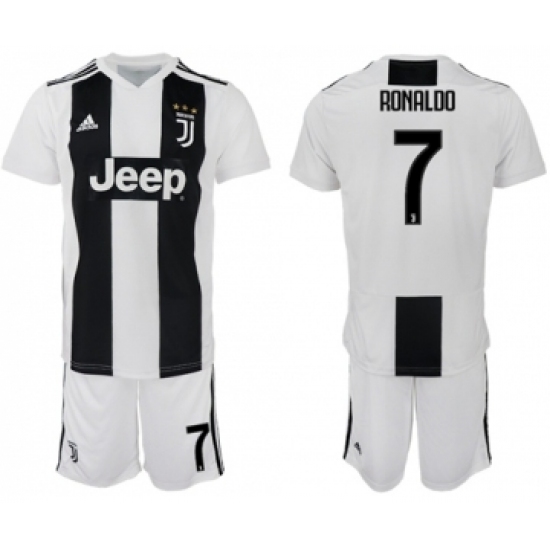 Juventus 7 Ronaldo Home Kid Soccer Club Jersey