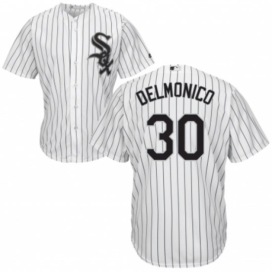 Men's Majestic Chicago White Sox 30 Nicky Delmonico Replica White Home Cool Base MLB Jersey