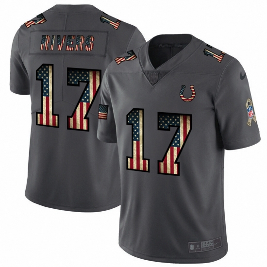 Men's Nike Indianapolis Colts 17 Philip Rivers 2018 Salute to Service Retro USA Flag Limited NFL Jersey