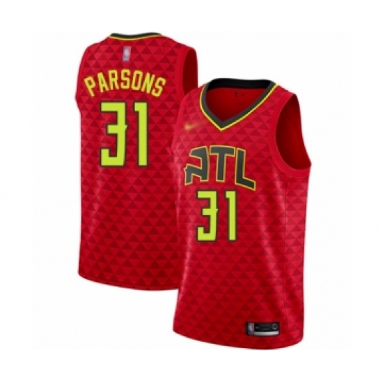 Youth Atlanta Hawks 31 Chandler Parsons Swingman Red Basketball Jersey Statement Edition