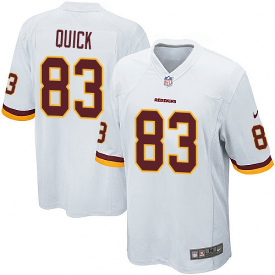 Men's Nike Washington Redskins 83 Brian Quick Game White NFL Jersey