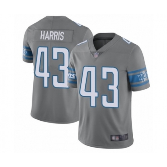 Youth Detroit Lions 43 Will Harris Limited Steel Rush Vapor Untouchable Football Jersey