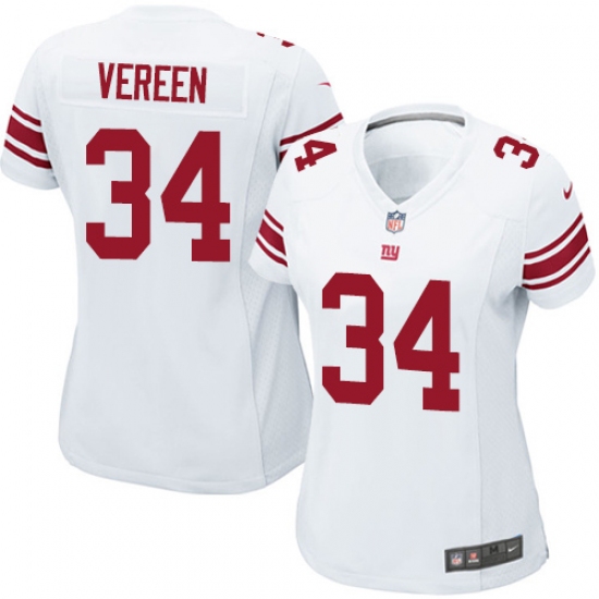 Women's Nike New York Giants 34 Shane Vereen Game White NFL Jersey