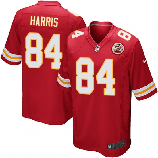 Men's Nike Kansas City Chiefs 84 Demetrius Harris Game Red Team Color NFL Jersey