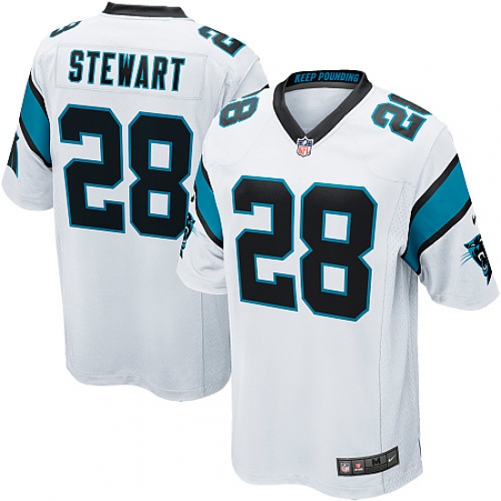 Men's Nike Carolina Panthers 28 Jonathan Stewart Game White NFL Jersey