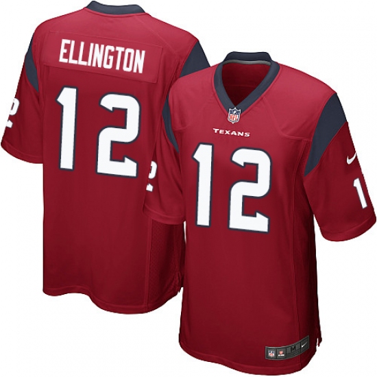 Men's Nike Houston Texans 12 Bruce Ellington Game Red Alternate NFL Jersey