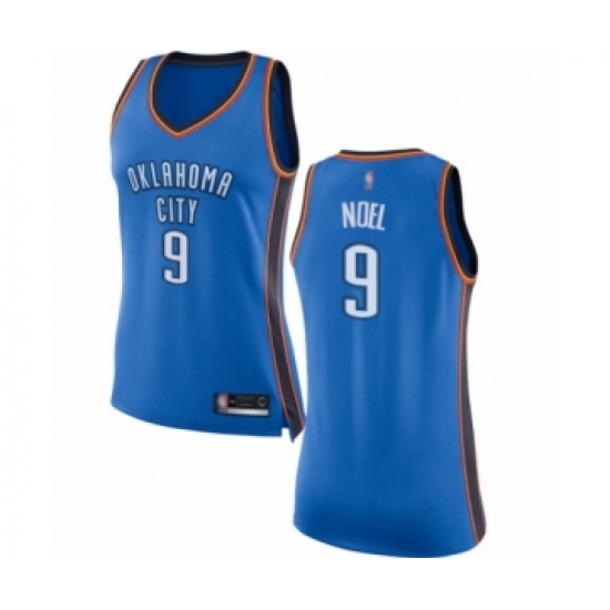 Women's Oklahoma City Thunder 9 Nerlens Noel Swingman Royal Blue Basketball Jersey - Icon Edition