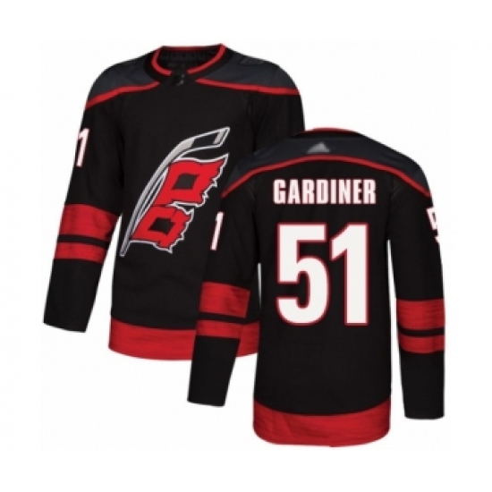 Men's Carolina Hurricanes 51 Jake Gardiner Authentic Black Alternate Hockey Jersey