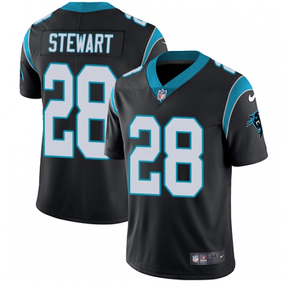 Youth Nike Carolina Panthers 28 Jonathan Stewart Black Team Color Vapor Untouchable Limited Player NFL Jersey