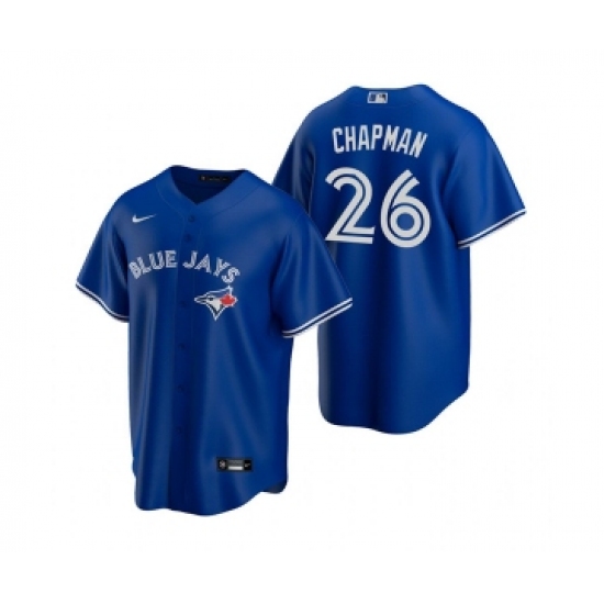 Men's Toronto Blue Jays 26 Matt Chapman Royal Cool Base Stitched Jersey