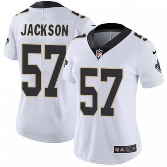 Women's Nike New Orleans Saints 57 Rickey Jackson Elite White NFL Jersey