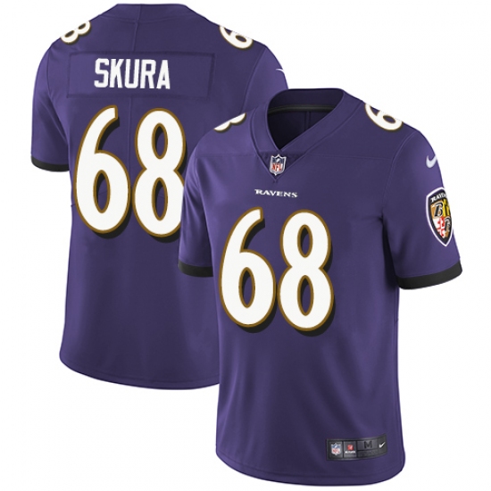 Youth Nike Baltimore Ravens 68 Matt Skura Purple Team Color Vapor Untouchable Limited Player NFL Jersey