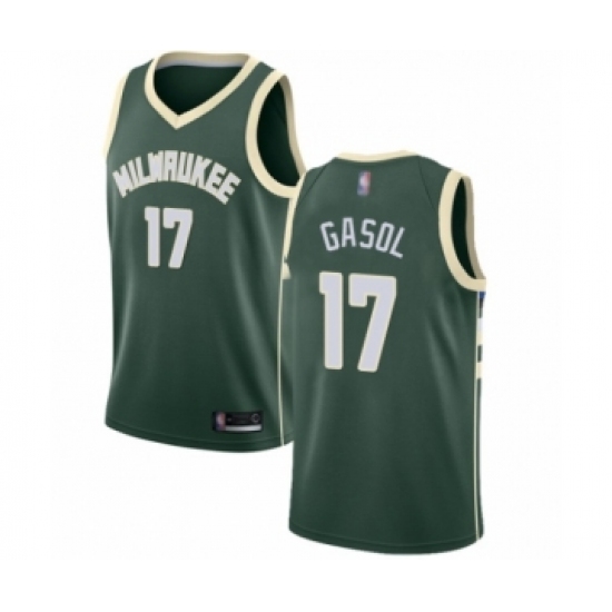 Youth Milwaukee Bucks 17 Pau Gasol Swingman Green Basketball Jersey - Icon Edition