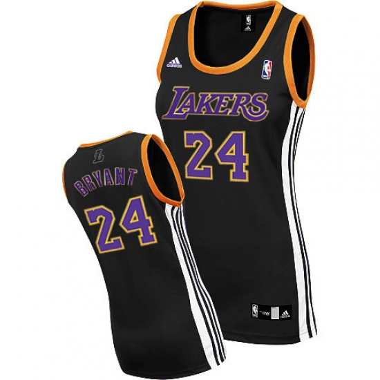 Women's Adidas Los Angeles Lakers 24 Kobe Bryant Swingman Black NBA Jersey