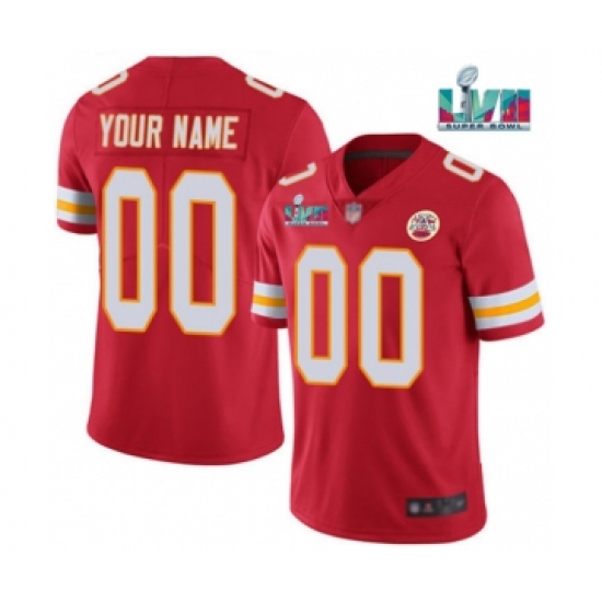 Men's Kansas City Chiefs ACTIVE PLAYER Custom Red Super Bowl LVII Patch Vapor Untouchable Limited Stitched Jersey