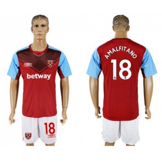 West Ham United 18 Amalfitano Home Soccer Club Jersey