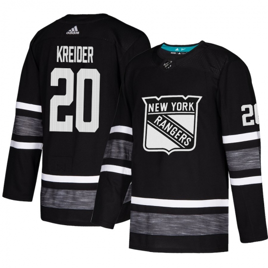 Men's Adidas New York Rangers 20 Chris Kreider Black 2019 All-Star Game Parley Authentic Stitched NHL Jersey