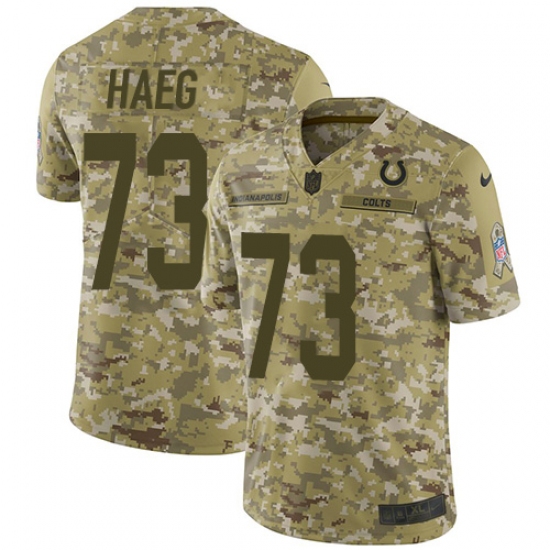 Men's Nike Indianapolis Colts 73 Joe Haeg Limited Camo 2018 Salute to Service NFL Jersey