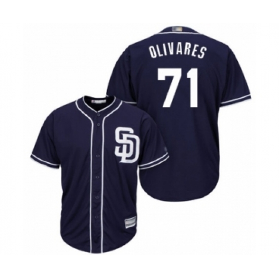 Youth San Diego Padres 71 Edward Olivares Authentic Navy Blue Alternate 1 Cool Base Baseball Player Jersey