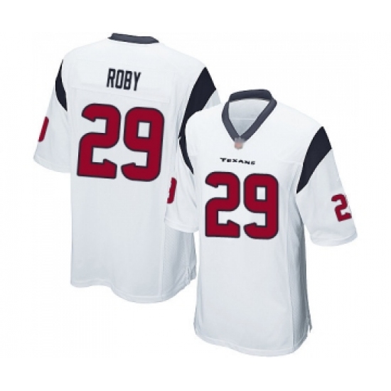 Men's Houston Texans 29 Bradley Roby Game White Football Jersey