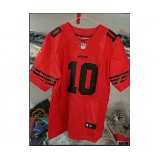 Men's San Francisco 49ers 10 Jimmy Garoppolo red black Jersey