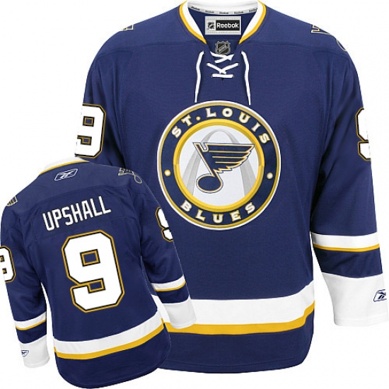 Youth Reebok St. Louis Blues 9 Scottie Upshall Authentic Navy Blue Third NHL Jersey
