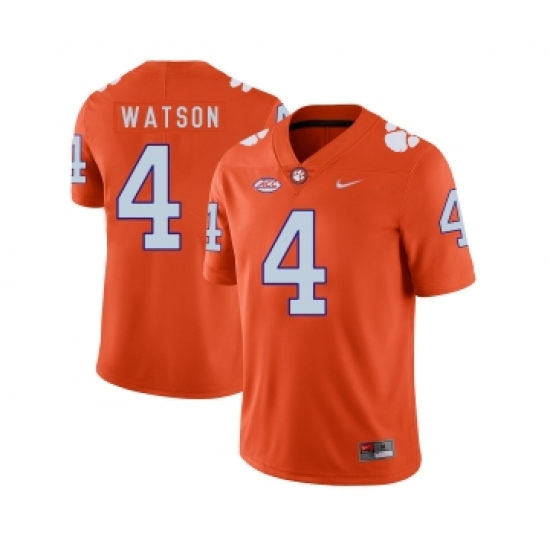 Clemson Tigers 4 Deshaun Watson Orange Nike College Football Jersey