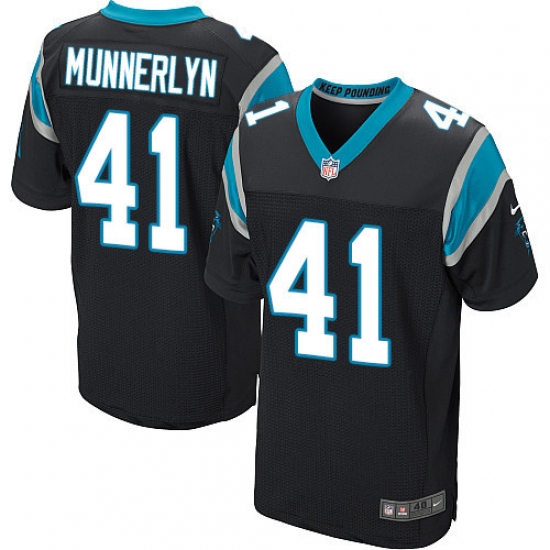 Men's Nike Carolina Panthers 41 Captain Munnerlyn Elite Black Team Color NFL Jersey