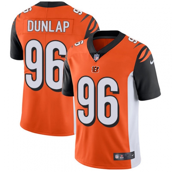 Youth Nike Cincinnati Bengals 96 Carlos Dunlap Elite Orange Alternate NFL Jersey