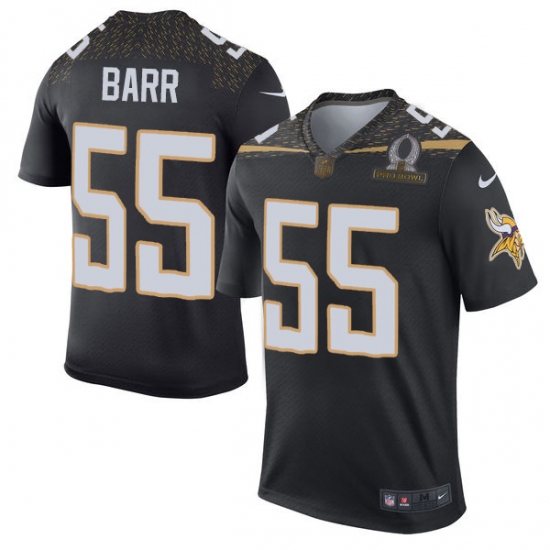 Men's Nike Minnesota Vikings 55 Anthony Barr Elite Black Team Irvin 2016 Pro Bowl NFL Jersey