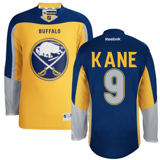 Men's Reebok Buffalo Sabres 9 Evander Kane Authentic Gold New Third NHL Jersey