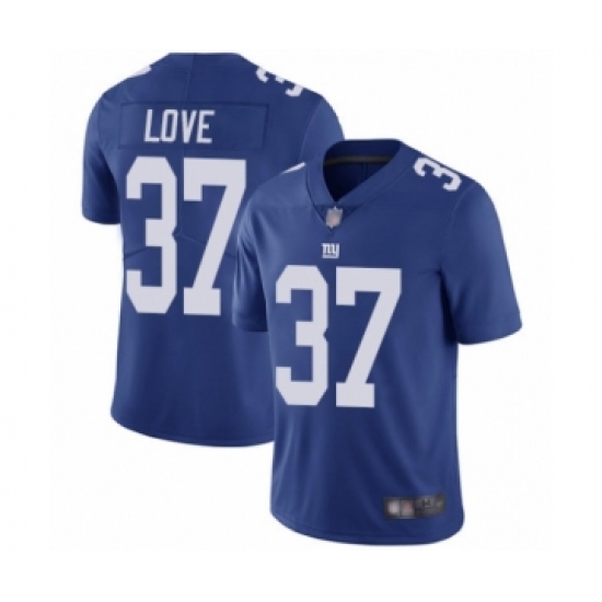 Youth New York Giants 37 Julian Love Royal Blue Team Color Vapor Untouchable Limited Player Football Jersey