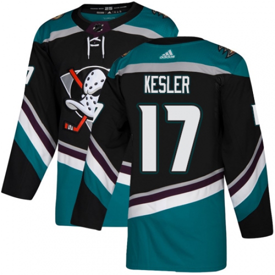 Youth Adidas Anaheim Ducks 17 Ryan Kesler Authentic Black Teal Third NHL Jersey