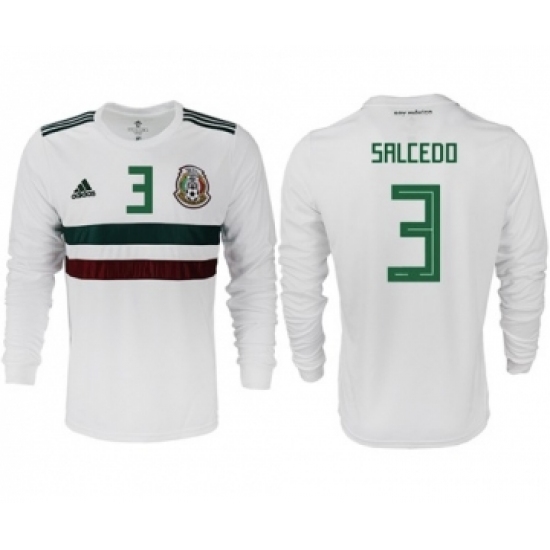 Mexico 3 Salcedo Away Long Sleeves Soccer Country Jersey