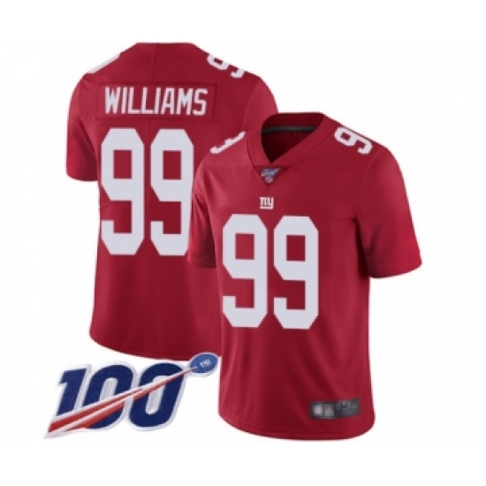 Youth New York Giants 99 Leonard Williams Red Limited Red Inverted Legend 100th Season Football Jersey