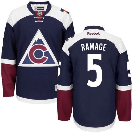 Women's Reebok Colorado Avalanche 5 Rob Ramage Authentic Blue Third NHL Jersey