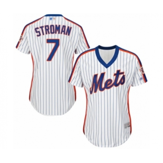 Women's New York Mets 7 Marcus Stroman Authentic White Alternate Cool Base Baseball Jersey