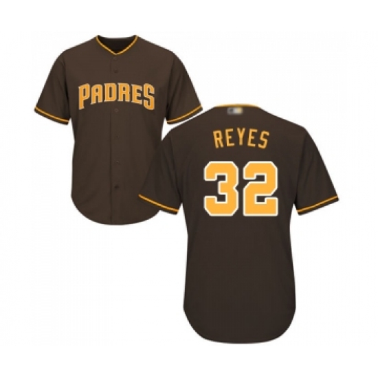 Men's San Diego Padres 32 Franmil Reyes Replica Brown Alternate Cool Base Baseball Jersey