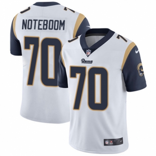 Men's Nike Los Angeles Rams 70 Joseph Noteboom White Vapor Untouchable Limited Player NFL Jersey