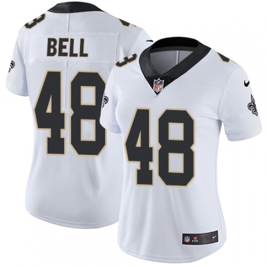 Women's Nike New Orleans Saints 48 Vonn Bell White Vapor Untouchable Limited Player NFL Jersey