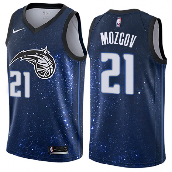 Women's Nike Orlando Magic 21 Timofey Mozgov Swingman Blue NBA Jersey - City Edition