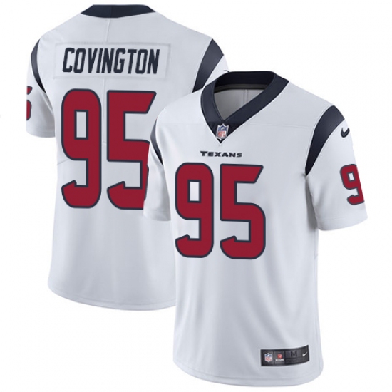 Youth Nike Houston Texans 95 Christian Covington Elite White NFL Jersey