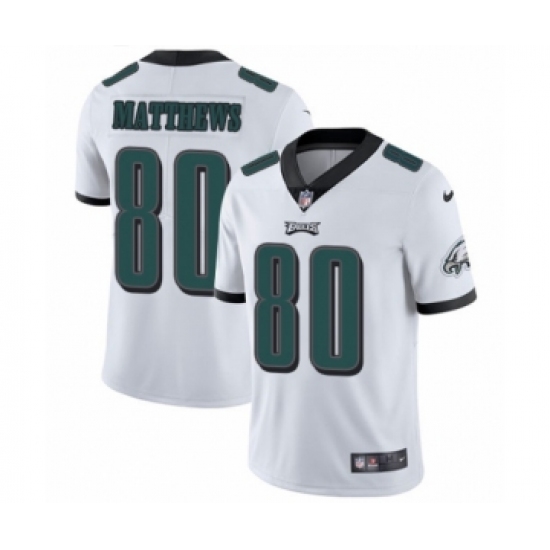 Men's Nike Philadelphia Eagles 80 Jordan Matthews White Vapor Untouchable Limited Player NFL Jersey