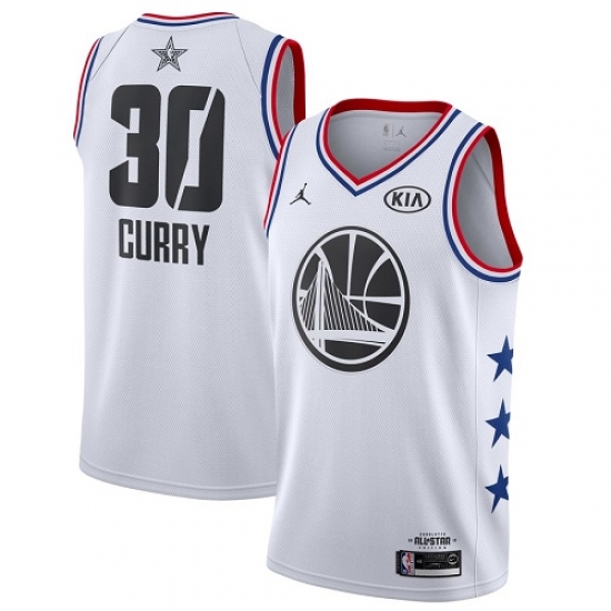 Youth Nike Golden State Warriors 30 Stephen Curry White Basketball Jordan Swingman 2019 All-Star Game Jersey