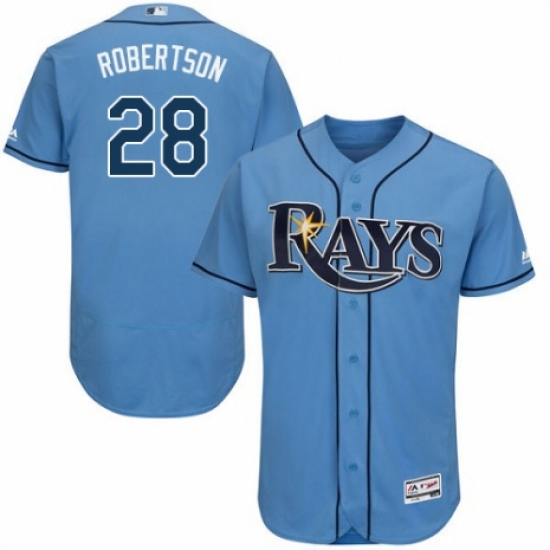 Men's Majestic Tampa Bay Rays 28 Daniel Robertson Columbia Alternate Flex Base Authentic Collection MLB Jersey