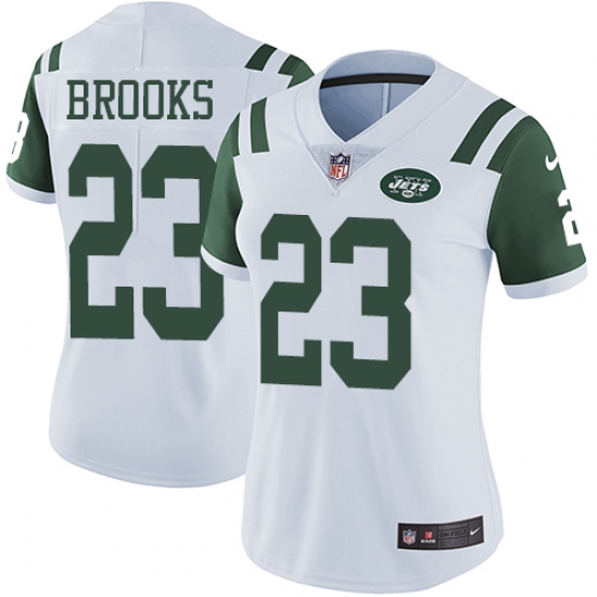 Women's Nike New York Jets 23 Terrence Brooks White Vapor Untouchable Limited Player NFL Jersey