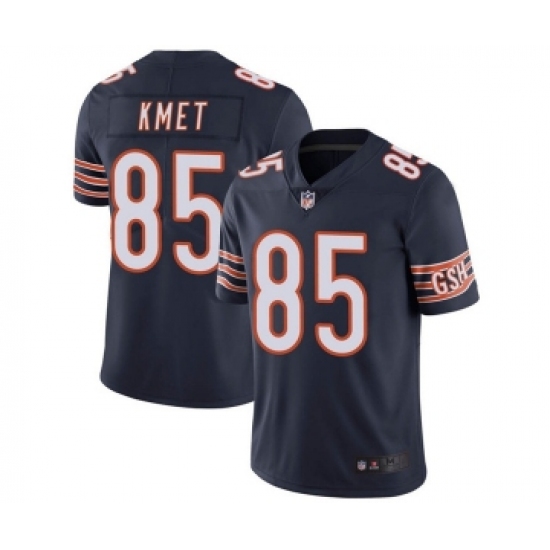Men's Chicago Bears 85 Cole Kmet Navy Vapor untouchable Limited Stitched NFL Jersey
