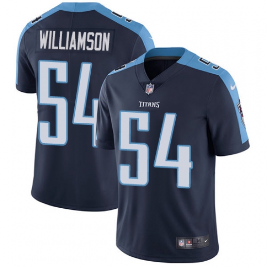 Men's Nike Tennessee Titans 54 Avery Williamson Navy Blue Alternate Vapor Untouchable Limited Player NFL Jersey